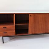 Buffet Bas 1960 in mahogany, Provenance Cité Universitaire Jean Zay