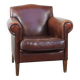 Design armchair made of sheep leather with a clean finish