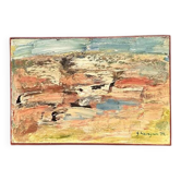 Original Swedish Oil on Canvas - 'Komposition' by Yngve Werngren - Signed and Dated 1974 - Vintage and Framed - 53 × 36 cm (20.9" × 14.2")