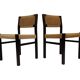 Vintage dining room chairs with papercord seat / 1970 design