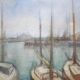 Old watercolor painting on paper signed F. Reys