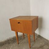 Vintage bedside table, spindle legs.