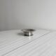 Vintage Coquillor butter dish in shiny metal