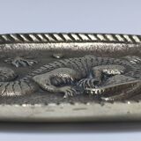 Gold-plated bronze crocodile emptier