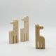 Ensemble de trois sculptures animales vintage en travertin italien