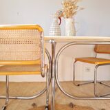 Oval marble and chrome table by Roche Bobois from the 1970s.