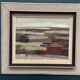 Original Swedish Oil on Panel – “Field Patches” by Evert Färhm (1901–1971) – Signed – 1968 – Vintage & Framed – 61 × 53 cm (24" × 20.9")