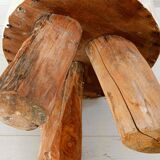 Capiz Tripod Round Stool