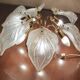 Murano glass ceiling lamp, Navaresi, Italy, 1980s