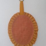 Miroir ovale vintage couleur mirabelle