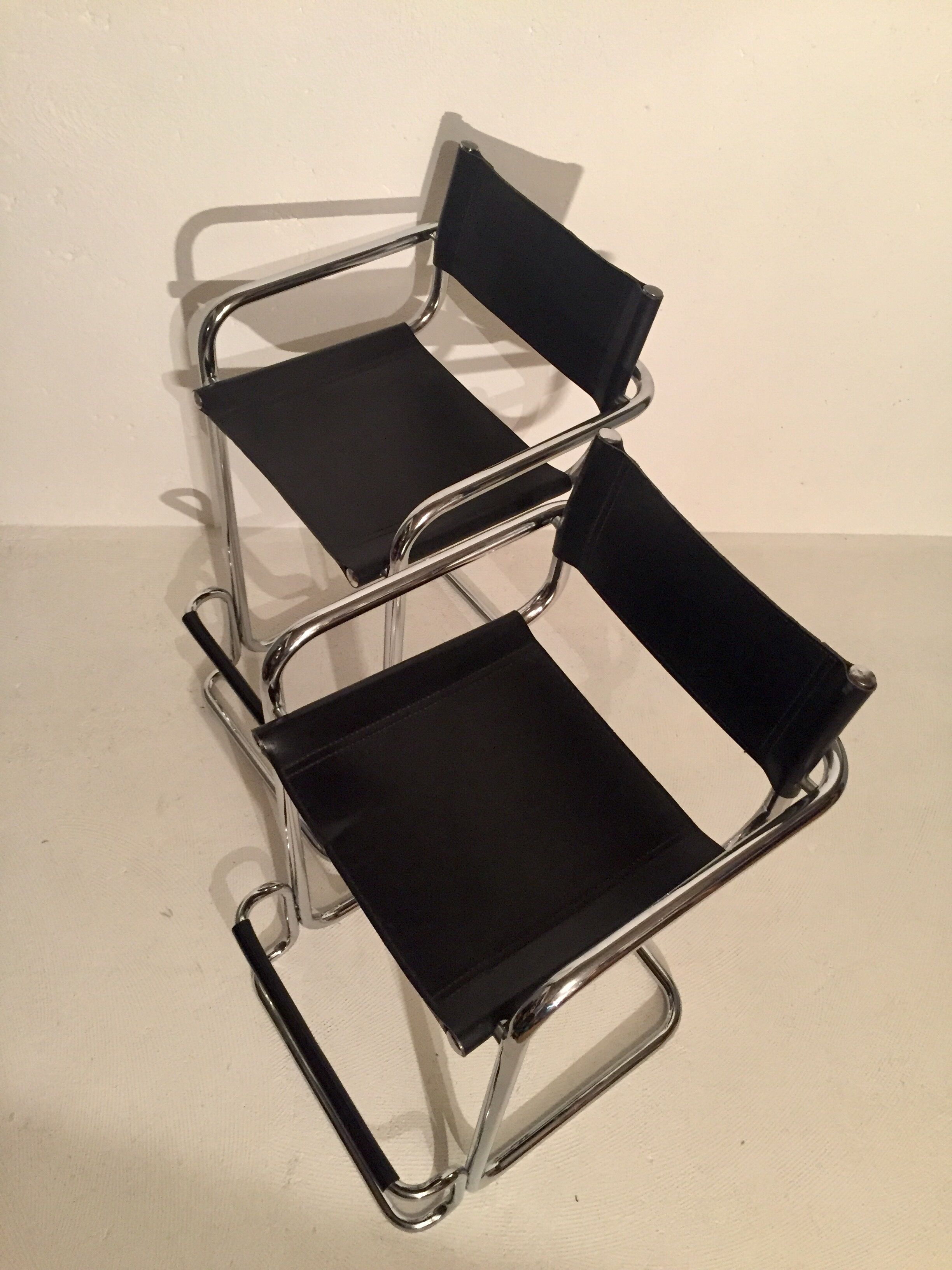 Pair of Cantilever Mart Stam bar stools