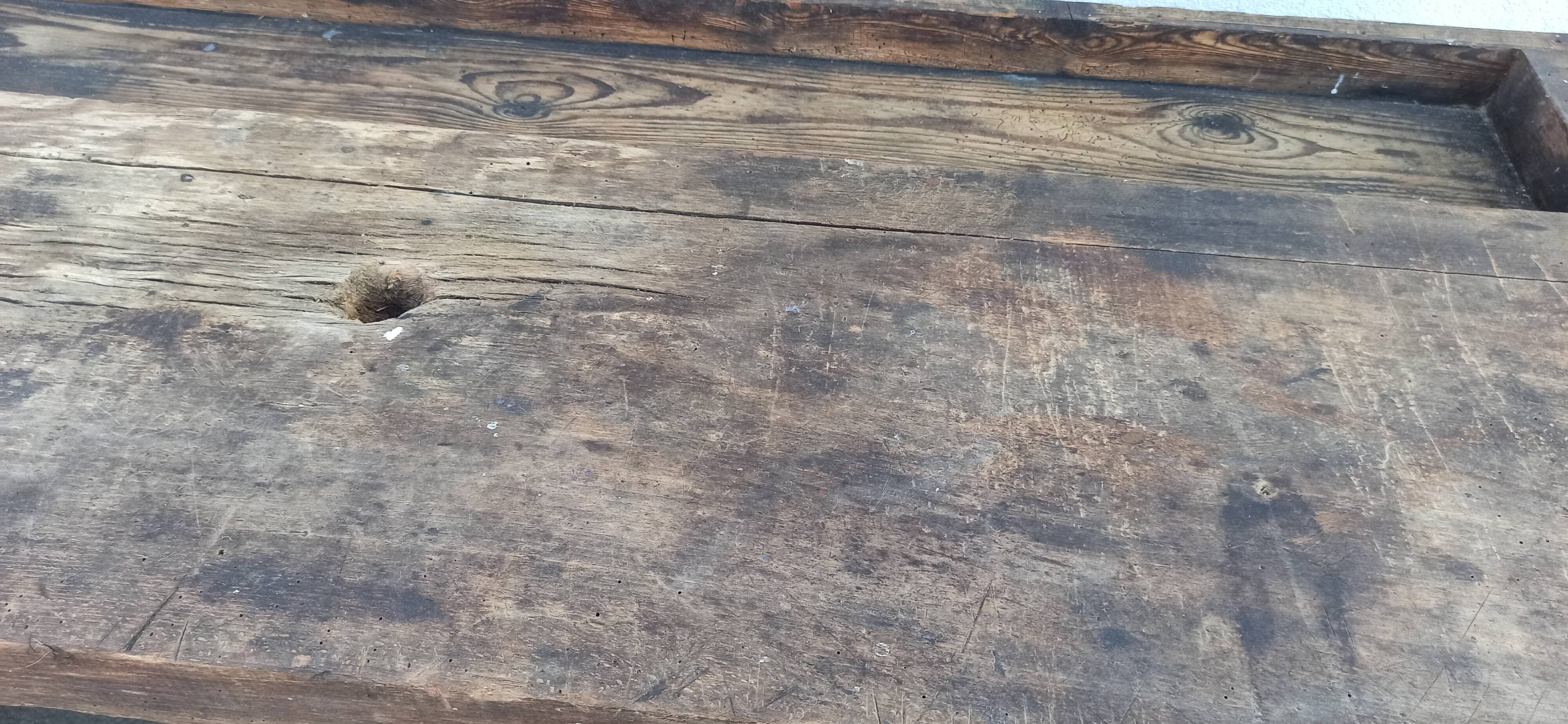 Old wooden workbench