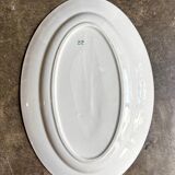 Oval dish in burgundy ironstone