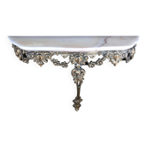 Console d’applique de style Louis XV en métal argenté