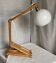 Articulated modernist lamp in pine and opaline, vintage 1980.