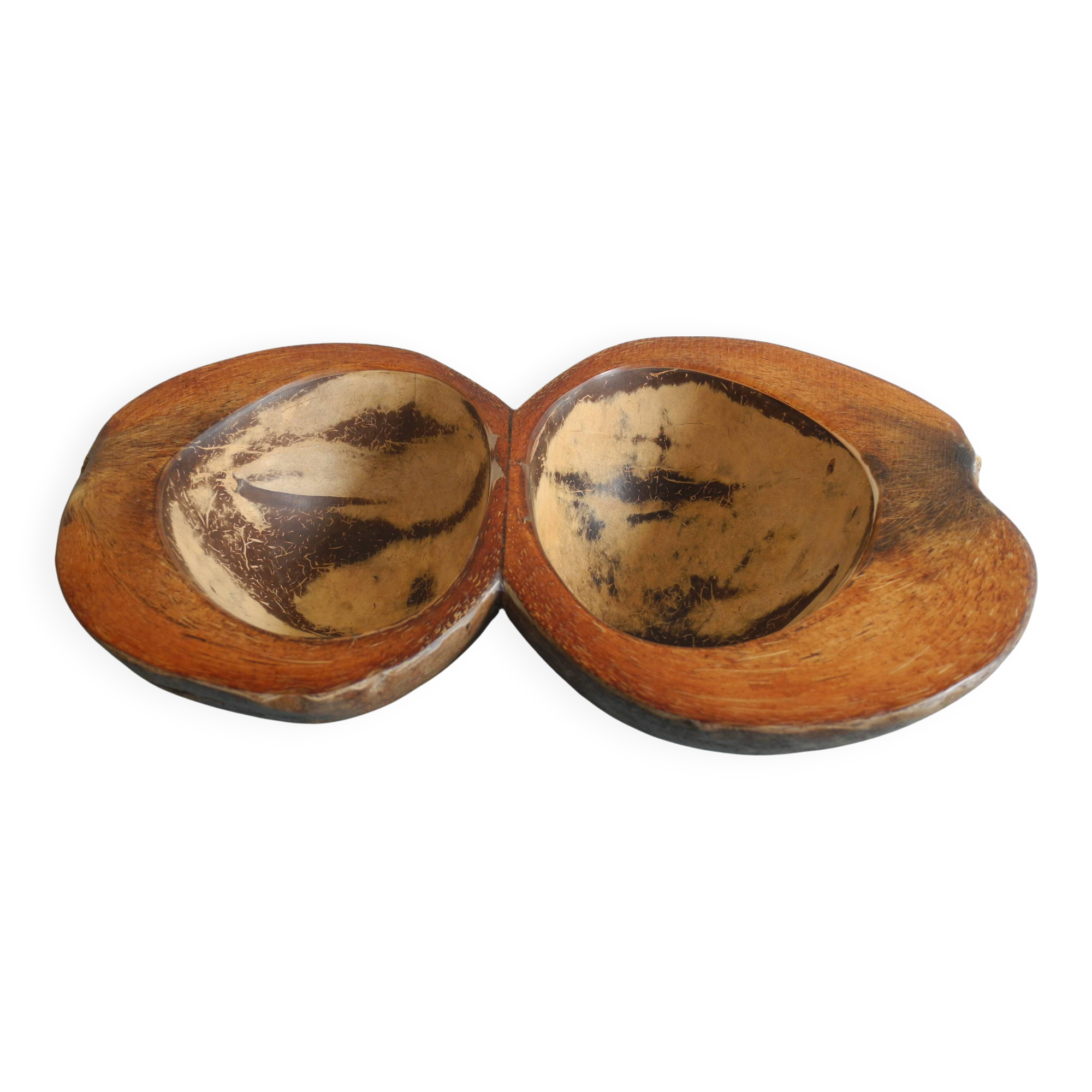 Old pocket tray coconut vintage decoration serving tray bowl