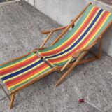 Vintage deckchair, lounge chair or chaise longue