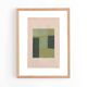 Duo of abstract collages on old paper signed Eawy B250-B255