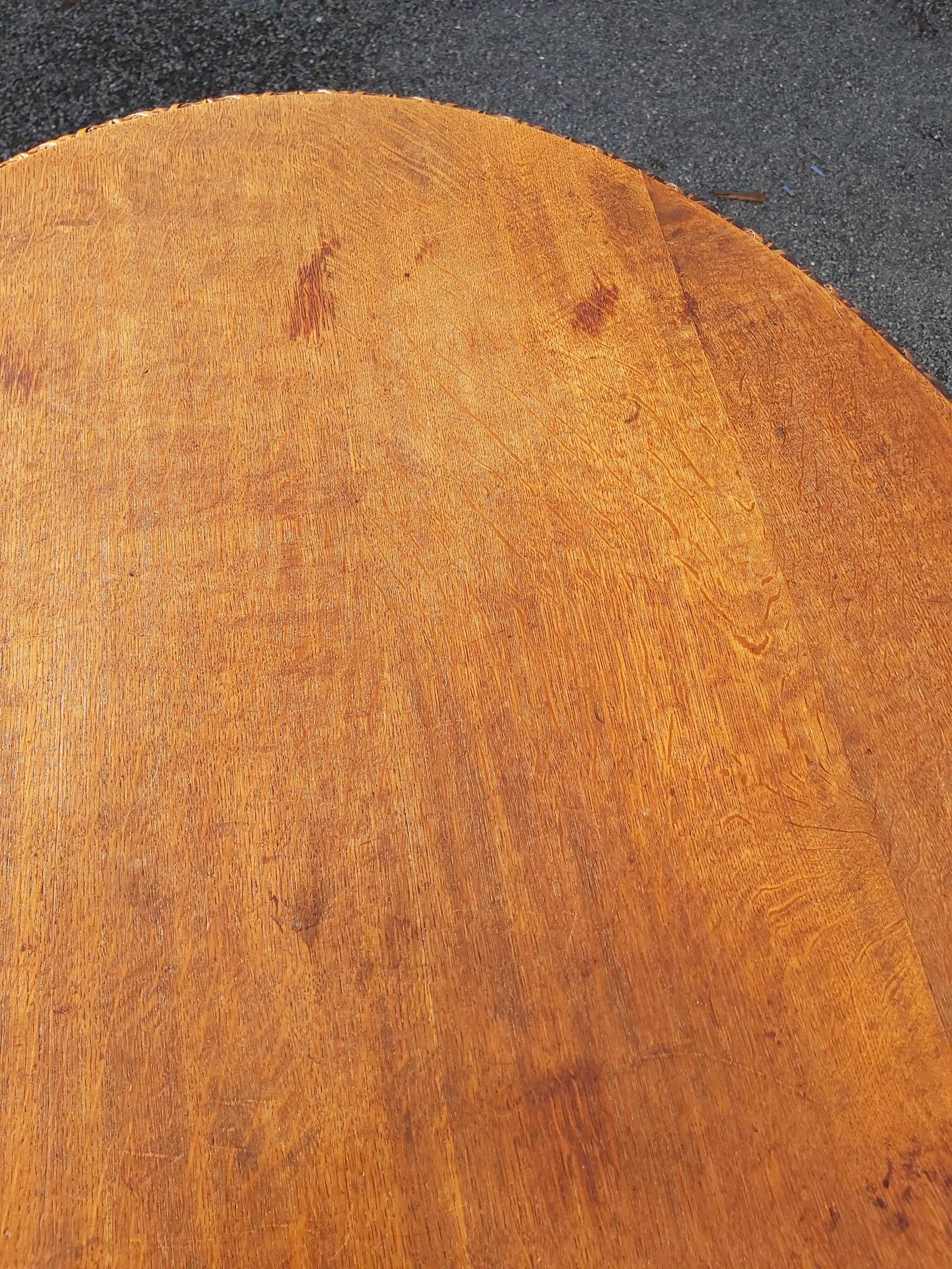 Oval oak table