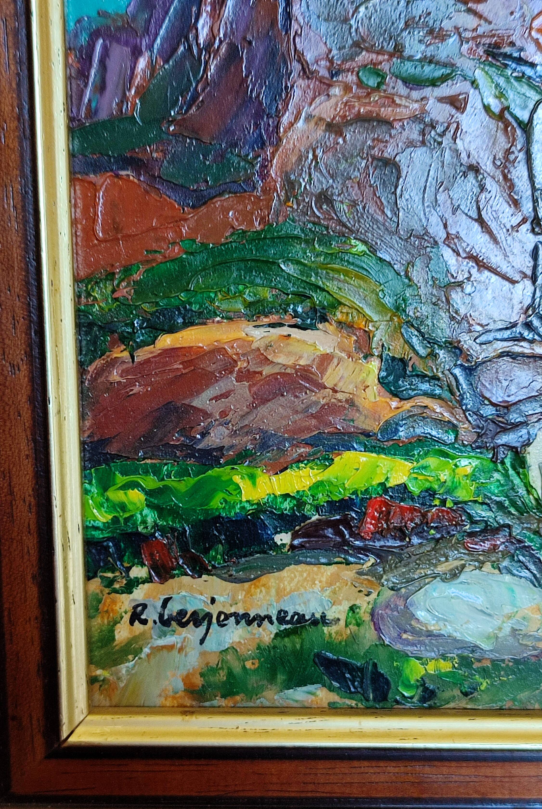 Sea with rocks by raoul jehan berjonneau (1911-1988)