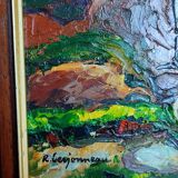 Sea with rocks by raoul jehan berjonneau (1911-1988)