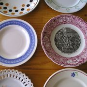 Set of 12 different dessert plates