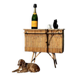 Bamboo and rattan tiki bar