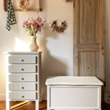 Old wooden toy box repainted