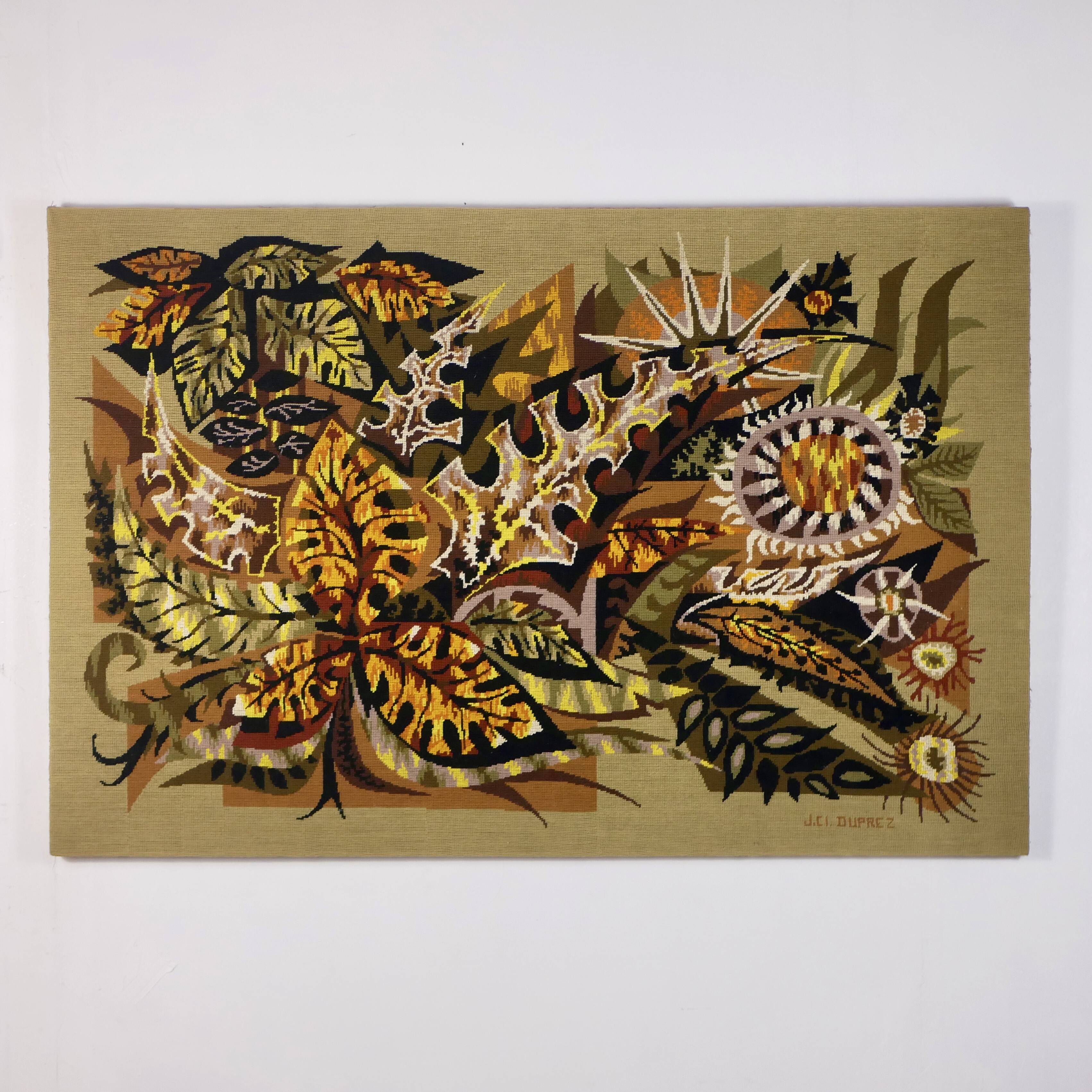 Tapisserie Trinidad en laine par Jean-Claude Duprez, France, années 60