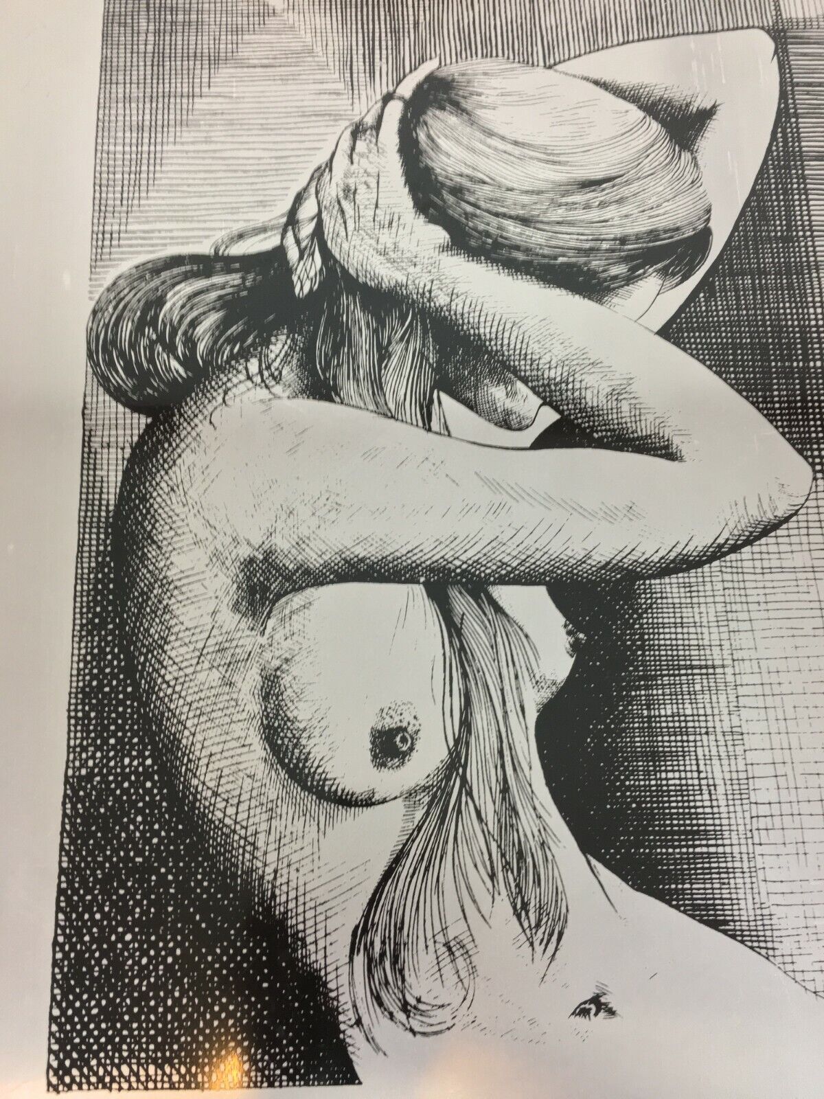 Engraving on aluminum plate 70s