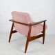 Pink Boucle GFM63 Lounge Chair by J. Kedziorek, 1970s