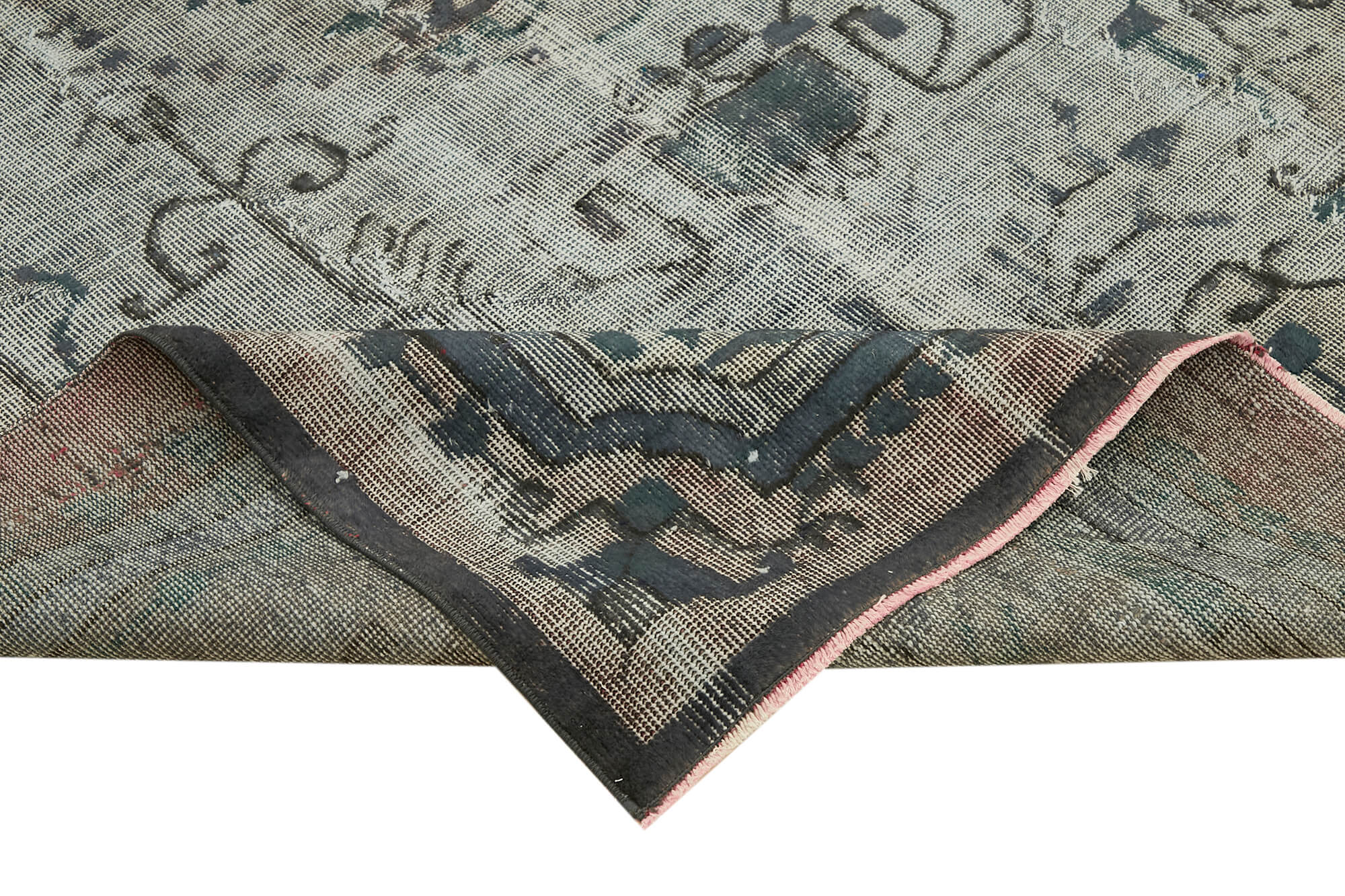 Hand-Knotted Vintage Anatolian 1980s 175 cm x 282 cm Grey Rug