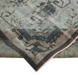 Hand-Knotted Vintage Anatolian 1980s 175 cm x 282 cm Grey Rug