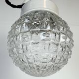 Vintage White Porcelain Pendant Light, 1970s