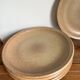 6 flat plates in stoneware