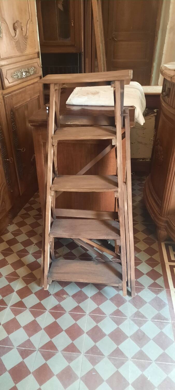 Antique wooden stepladder