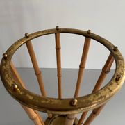 Bamboo and brass umbrella stand, 1960s, Germany