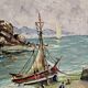 Charles Vaniscotte: oil painting on canvas / port in Brittany