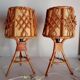 Paire de lampes en bambou