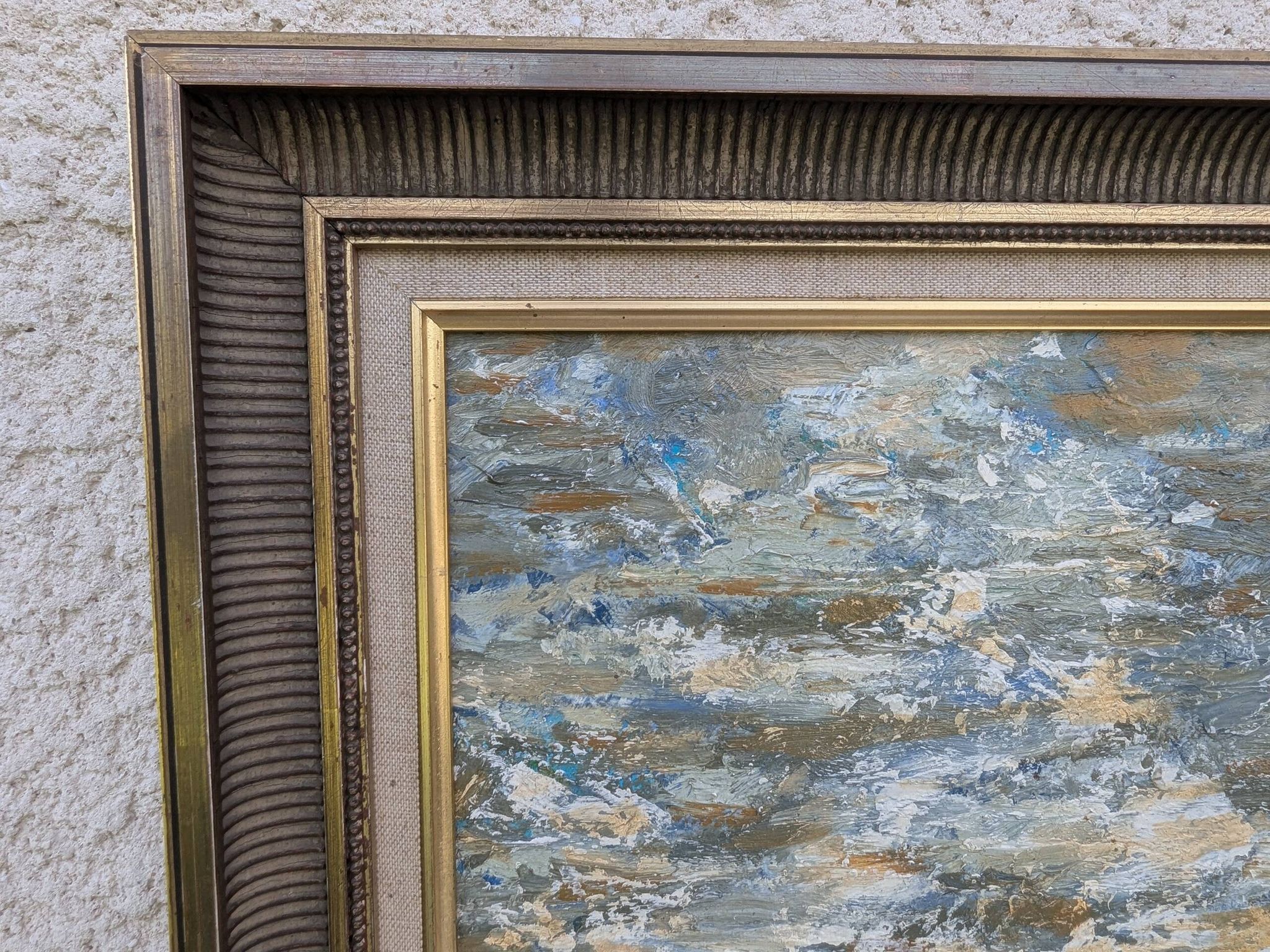 Oil on canvas Port of Concarneau signed Inchakoff 79 marine Brittany