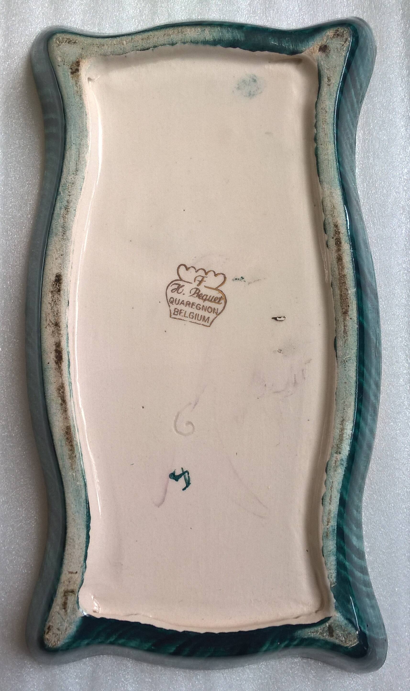 Dish bowl empty pocket hubert bequet quaregnon belgium art deco vintage