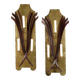 Antique wall sconces with 3 lights in wrought iron, Italy, 20th century