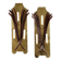Antique wall sconces with 3 lights in wrought iron, Italy, 20th century