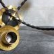 Pair of wrought iron candle holders four arms 50s
