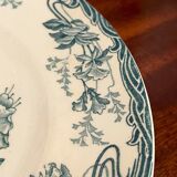 Set of 5 flat plates Longwy model azaleas Art Nouveau