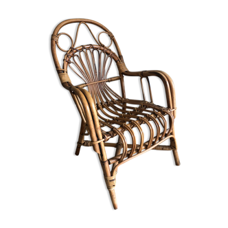 vintage rattan children's chair