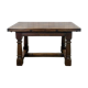 English monastery table with extensions from the late 19th century in elm and oak.