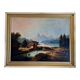 August Achilles (1798-1861) - Oil on canvas - Lakeside landscape in Switzerland