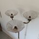 Floor lamp bronze brass lampshade glass paste