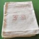 6 old damask linen napkins with a monogram